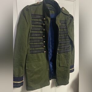Zara womens Military Style Jacket - Olive Green size S